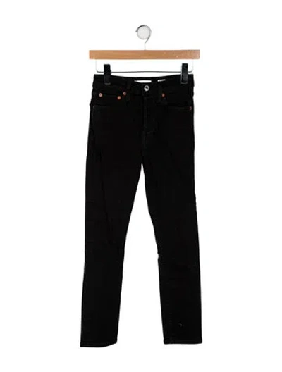 Pre-owned Re/done High-rise Skinny Leg Jeans In Black