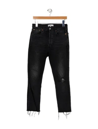 Pre-owned Re/done High-rise Skinny Leg Jeans In Black