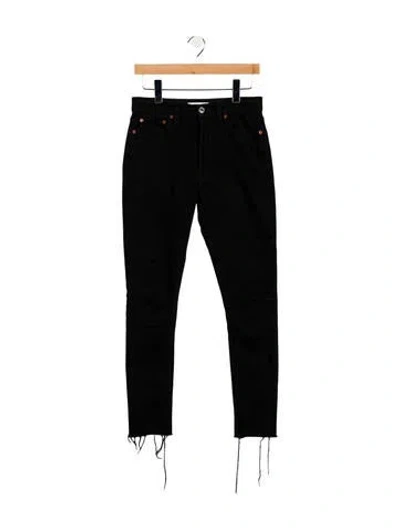 Pre-owned Re/done High-rise Skinny Leg Jeans In Black