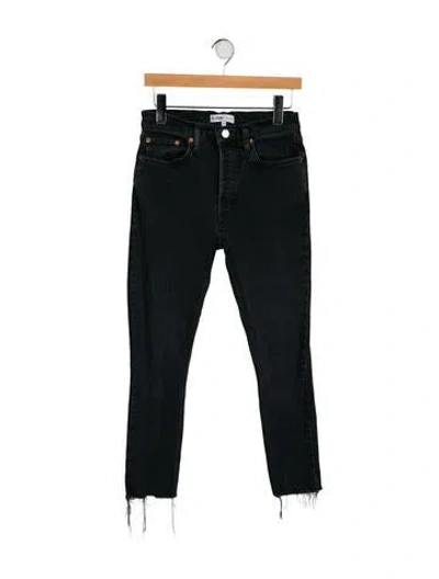 Pre-owned Re/done High-rise Skinny Leg Jeans In Black