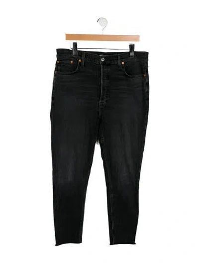 Pre-owned Re/done High-rise Skinny Leg Jeans In Black