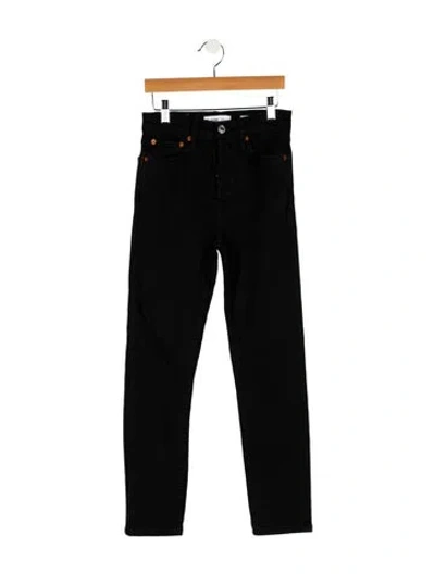 Pre-owned Re/done High-rise Skinny Leg Jeans In Black