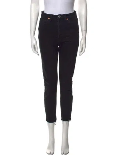 Pre-owned Re/done High-rise Skinny Leg Jeans In Black