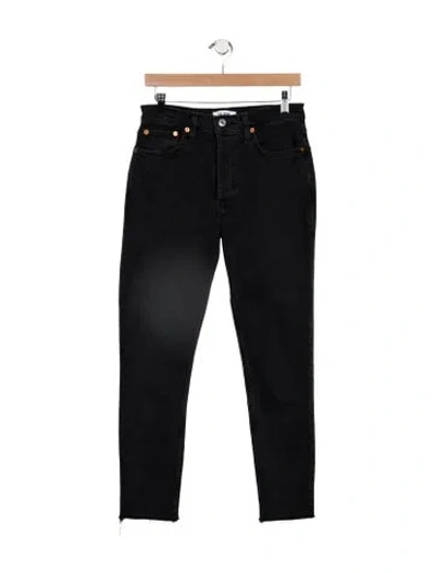 Pre-owned Re/done High-rise Skinny Leg Jeans In Black