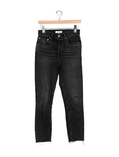 Pre-owned Re/done High-rise Skinny Leg Jeans In Black