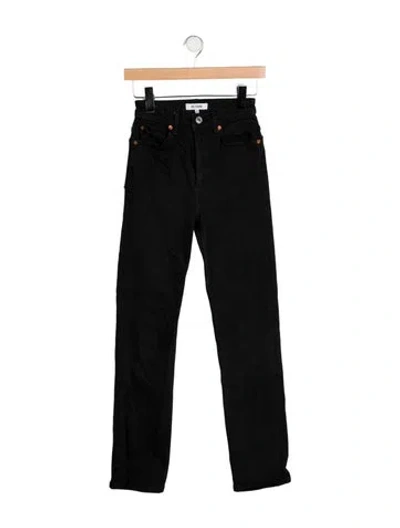 Pre-owned Re/done High-rise Skinny Leg Jeans In Black