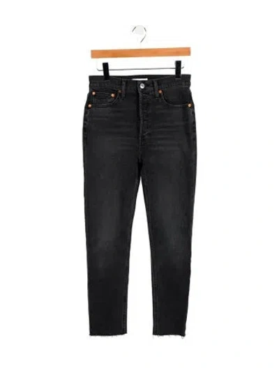 Pre-owned Re/done High-rise Skinny Leg Jeans In Black