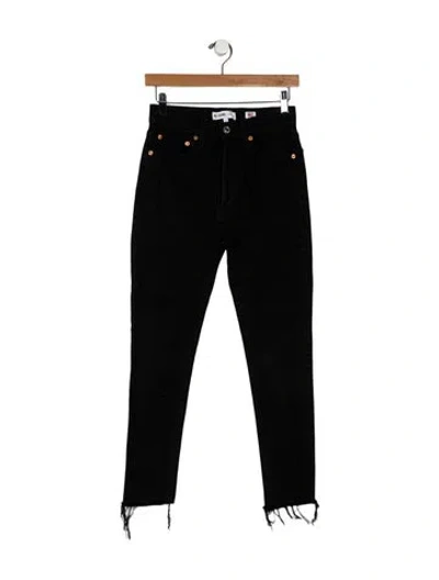 Pre-owned Re/done High-rise Skinny Leg Jeans In Black