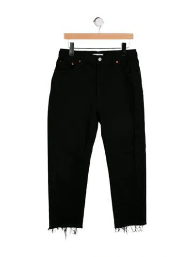 Pre-owned Re/done High-rise Skinny Leg Jeans In Black