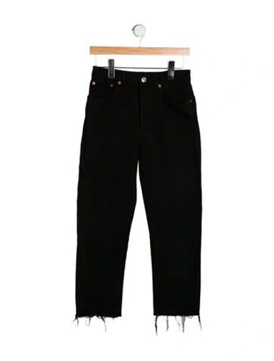 Pre-owned Re/done High-rise Skinny Leg Jeans In Black