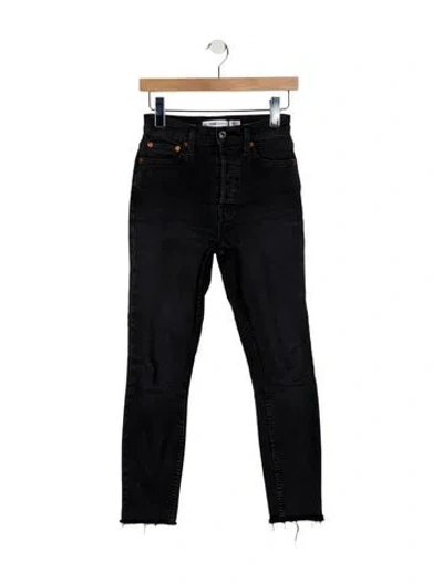 Pre-owned Re/done High-rise Skinny Leg Jeans In Black