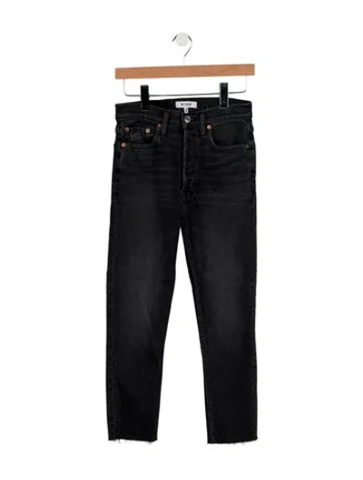 Pre-owned Re/done High-rise Skinny Leg Jeans In Black