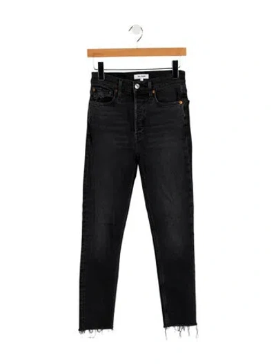 Pre-owned Re/done High-rise Skinny Leg Jeans In Black