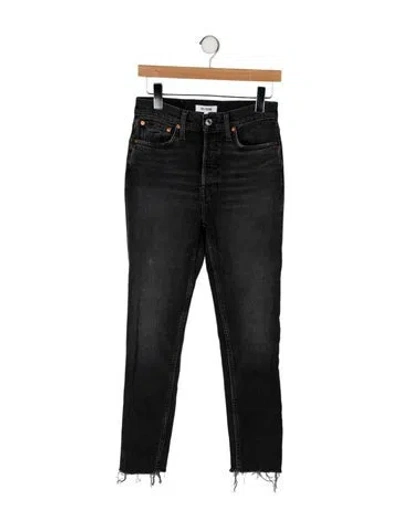 Pre-owned Re/done High-rise Skinny Leg Jeans In Black