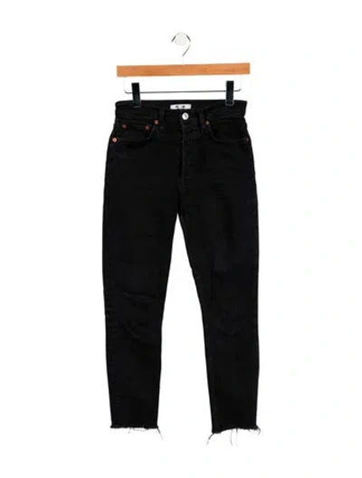 Pre-owned Re/done High-rise Skinny Leg Jeans In Black