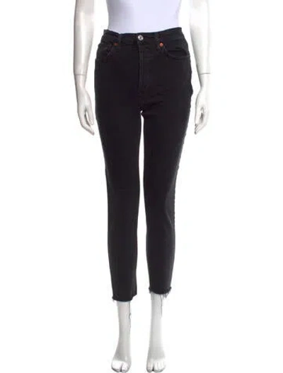 Pre-owned Re/done High-rise Skinny Leg Jeans In Black