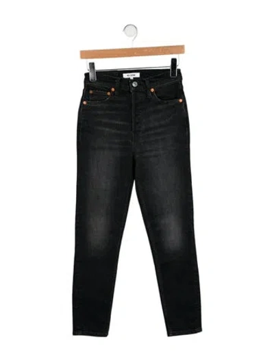 Pre-owned Re/done High-rise Skinny Leg Jeans In Black
