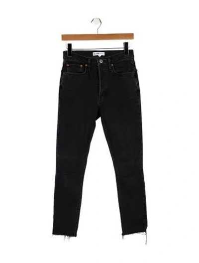 Pre-owned Re/done High-rise Skinny Leg Jeans In Black