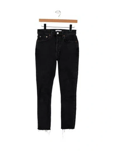 Pre-owned Re/done High-rise Skinny Leg Jeans In Black