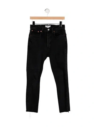 Pre-owned Re/done High-rise Skinny Leg Jeans In Black