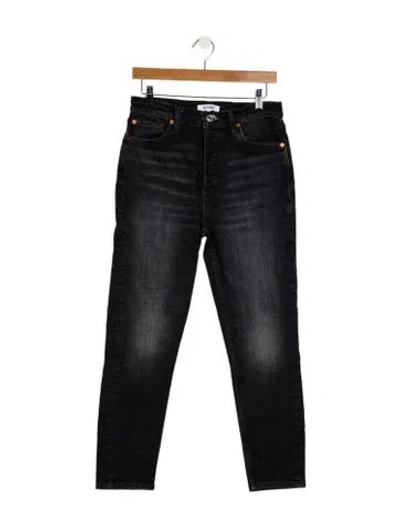 Pre-owned Re/done High-rise Skinny Leg Jeans In Black