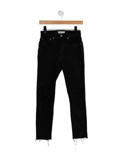 Pre-owned Re/done High-rise Skinny Leg Jeans In Black