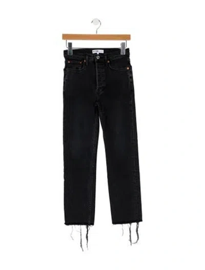 Pre-owned Re/done High-rise Skinny Leg Jeans In Black