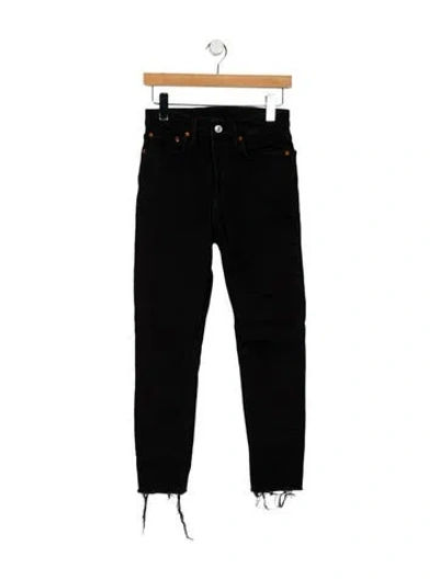 Pre-owned Re/done High-rise Skinny Leg Jeans In Black