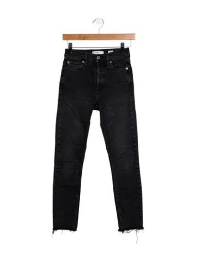 Pre-owned Re/done High-rise Skinny Leg Jeans In Black