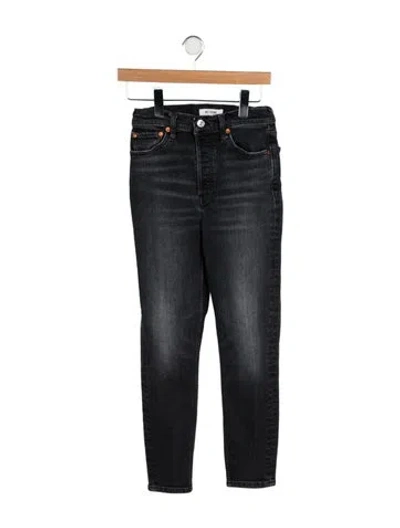 Pre-owned Re/done High-rise Skinny Leg Jeans In Black