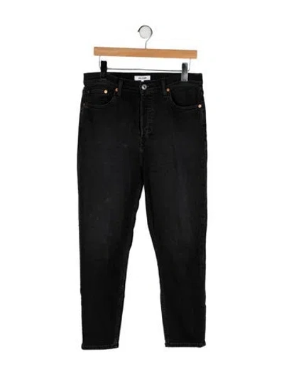Pre-owned Re/done High-rise Skinny Leg Jeans In Black