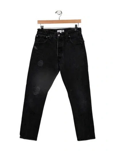 Pre-owned Re/done High-rise Skinny Leg Jeans In Black