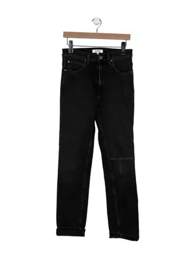 Pre-owned Re/done High-rise Skinny Leg Jeans In Black