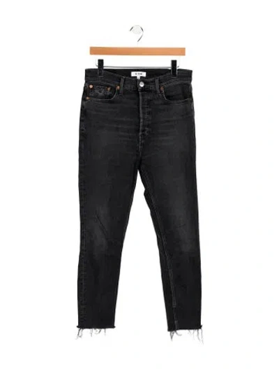 Pre-owned Re/done High-rise Skinny Leg Jeans In Black