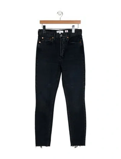 Pre-owned Re/done High-rise Skinny Leg Jeans In Black
