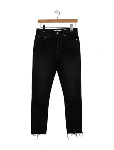 Pre-owned Re/done High-rise Skinny Leg Jeans In Black