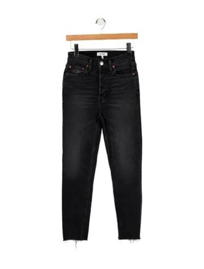 Pre-owned Re/done High-rise Skinny Leg Jeans In Black