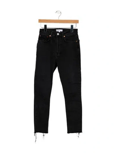 Pre-owned Re/done High-rise Skinny Leg Jeans In Black