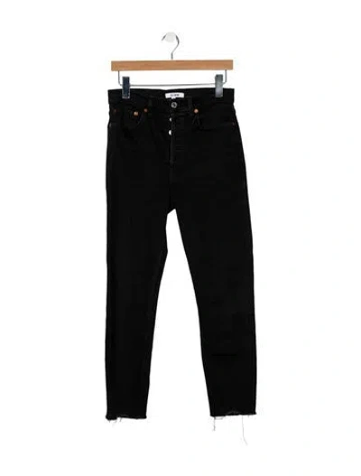 Pre-owned Re/done High-rise Skinny Leg Jeans In Black