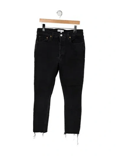 Pre-owned Re/done High-rise Skinny Leg Jeans In Black