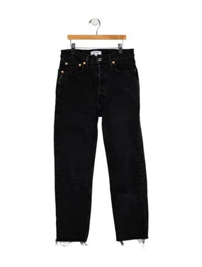 Pre-owned Re/done High-rise Skinny Leg Jeans In Black