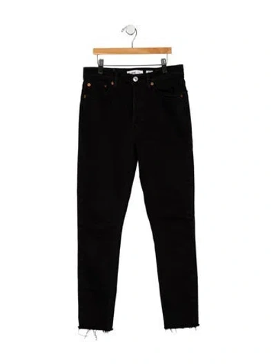Pre-owned Re/done High-rise Skinny Leg Jeans In Black