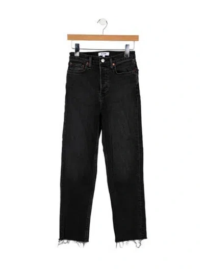 Pre-owned Re/done High-rise Skinny Leg Jeans In Black