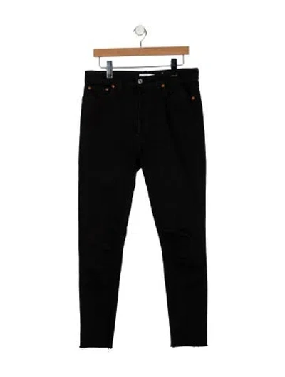 Pre-owned Re/done High-rise Skinny Leg Jeans In Black