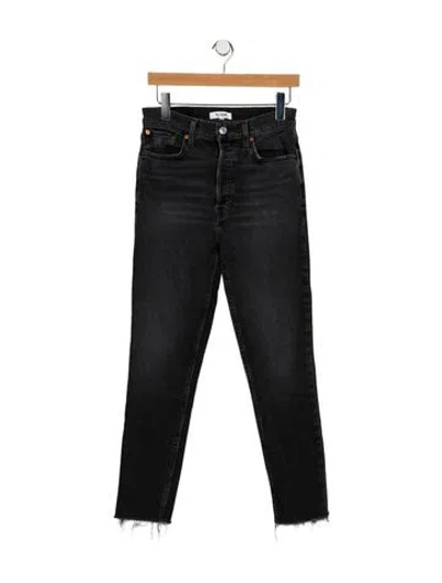 Pre-owned Re/done High-rise Skinny Leg Jeans In Black