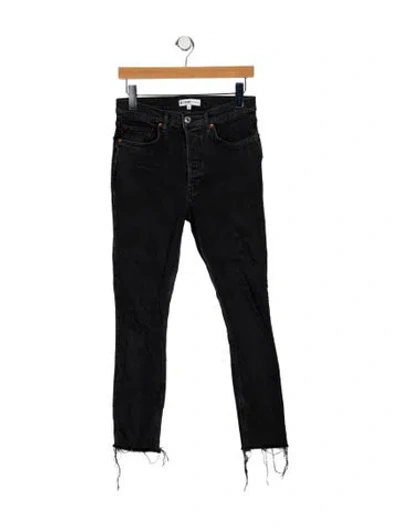 Pre-owned Re/done High-rise Skinny Leg Jeans In Black