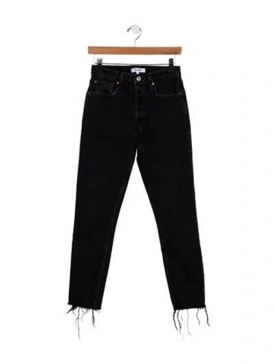 Pre-owned Re/done High-rise Skinny Leg Jeans In Black