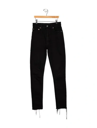 Pre-owned Re/done High-rise Skinny Leg Jeans In Black