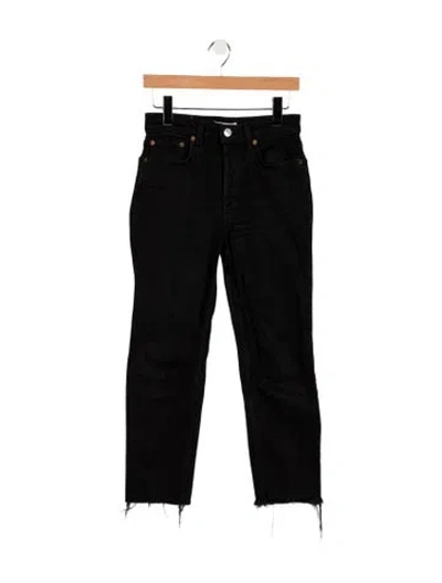 Pre-owned Re/done High-rise Skinny Leg Jeans In Black