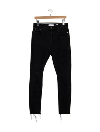 Pre-owned Re/done High-rise Skinny Leg Jeans In Black